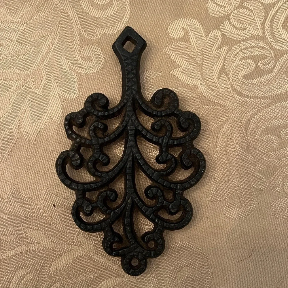 Vintage Decorative Cast Iron Footed Trivet